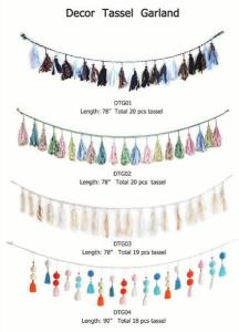 Custom 2.5CM tassel with metal ring tassel fringe garment KEY tassel flat trim