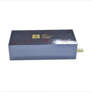 China Black Pull Out C1S Custom Printed Packaging Boxes With Foam Insert on sale