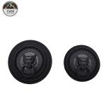 Round Jacket Custom 3D Rubber Patches , Embroidered Decorative Patches For