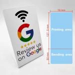 13.56MHz Frequency Custom Printed 10cm Round NFC Business Card Waterproof Google