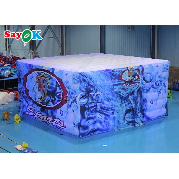 Fully Printed Inflatable LED Cube Tent Square For Party Events