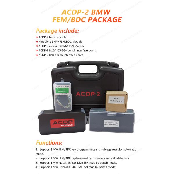 Yanhua Mini ACDP-2 for BMW FEM/BDC Package with Module 2/3 and B48/N20/N55/B38 Bench Interface Board