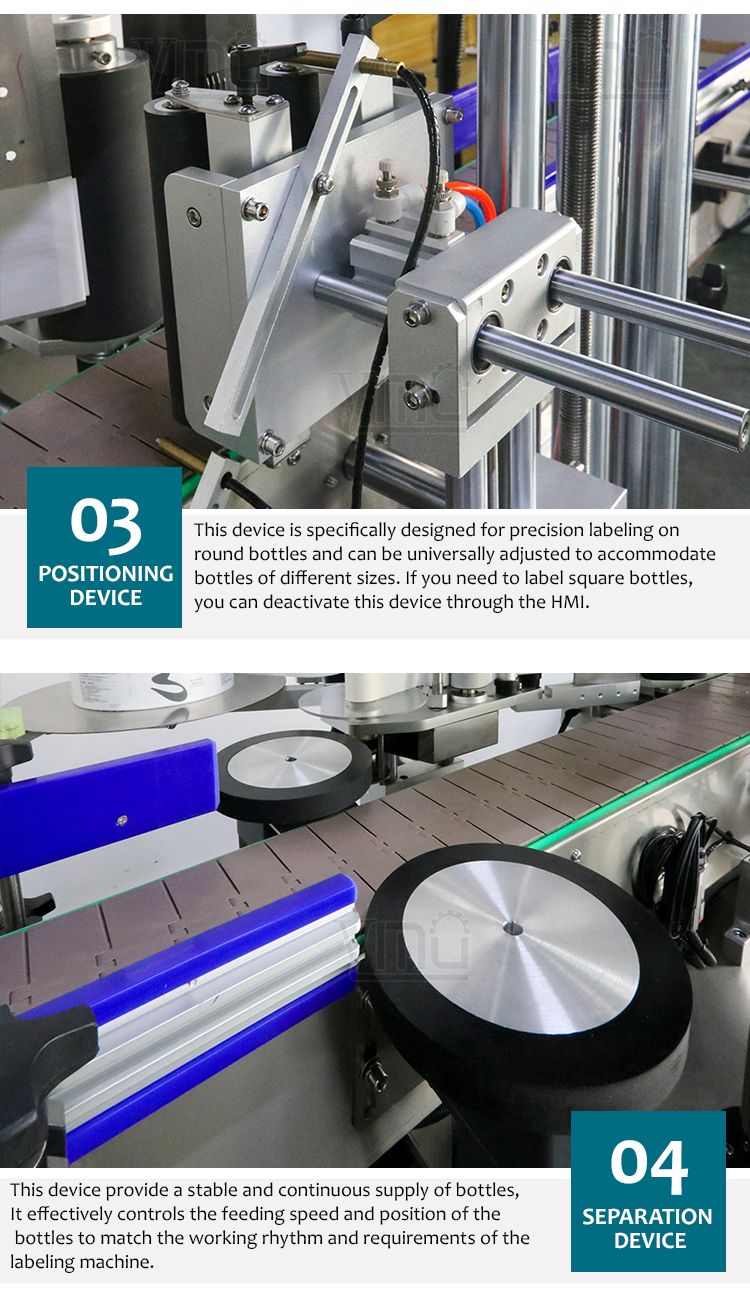 5 Gallon Pail Big Round And Flat Square Bottle Single Sticker Automatic Position Labeling Machine For Soap