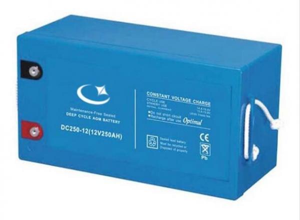 Quality DC250-12 Rechargeable Valve Regulated Lead Acid Battery 12v 250Ah For Marine Vessels for sale