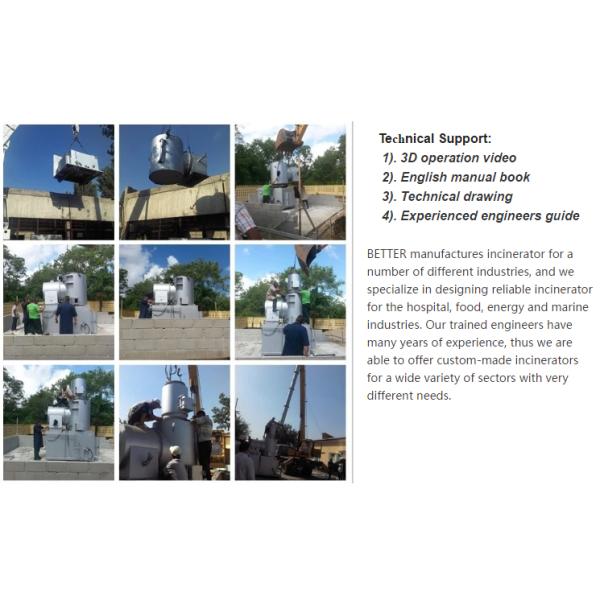 Low Operating Costs High Function Waste Burning Incinerator for Solid Waste Treatment