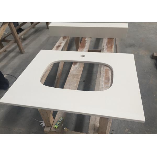 Engineered Artificial Stone Slab Countertop With Sink Shape Ease Edged