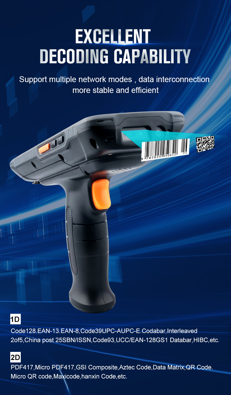 OEM Industrial PDA with Android 2D Barcode Scanner Rugged Handheld Computer Terminal Stock Available