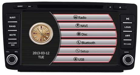 Hot selling! Car media player for Skoda Octavia with digital TFT LCD panel OCB-8090