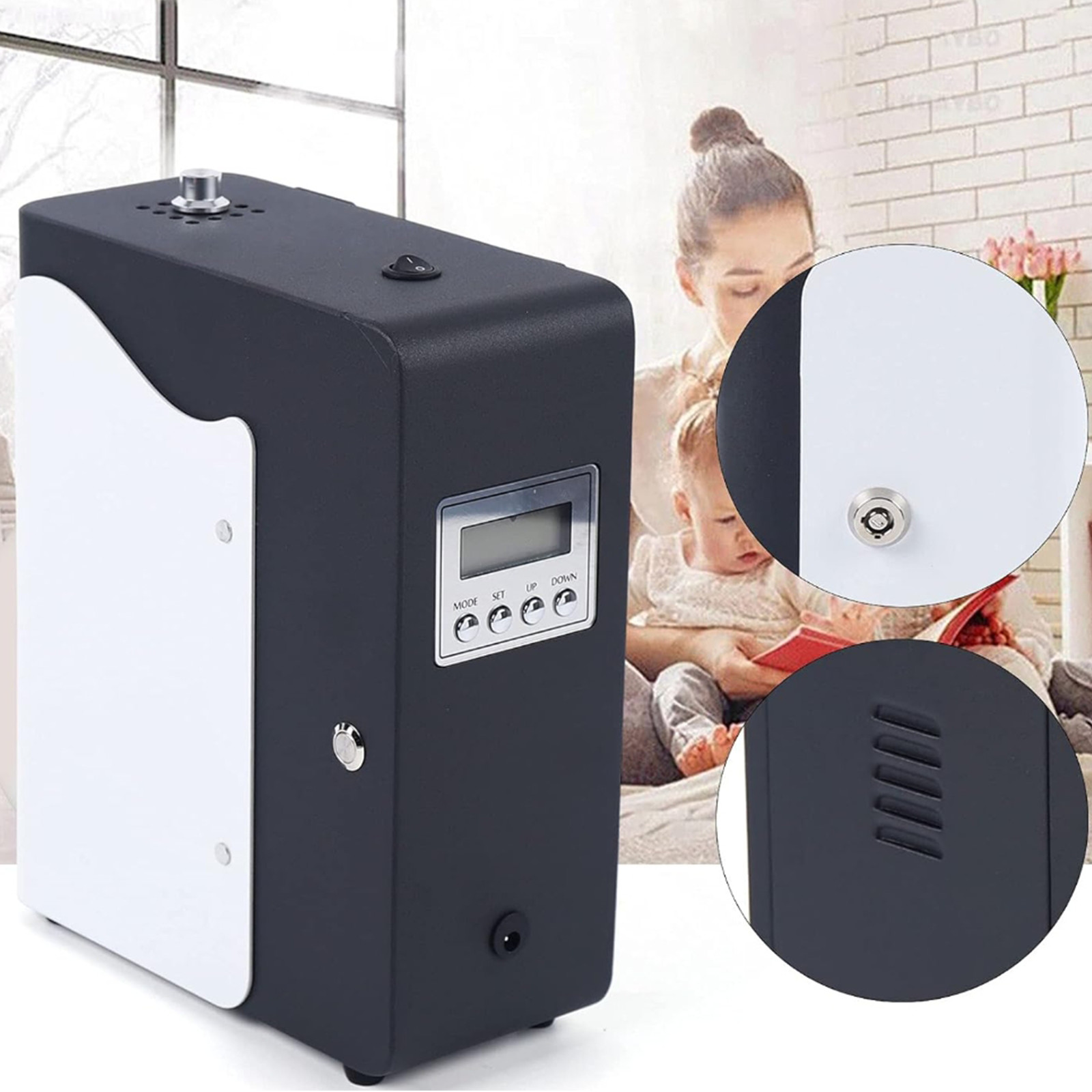 12V Output 200ml Oil Capacity Aroma Diffuser with 300m3 Mist Output and 7 Colors LED Light