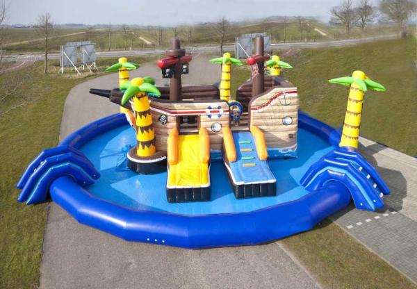 Exciting Inflatable Amusement Park Adventurous Customizable Design With Centre