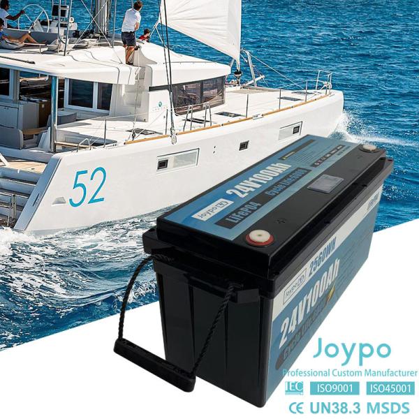 Quality Bluetooth Optional 24V Marine Boat Battery Deep Cycle For Trolling Motor Efficiency for sale