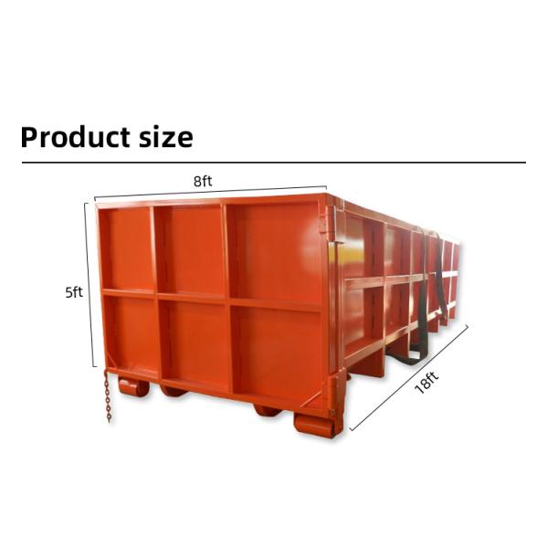 Heavy Duty Roll On Roll Off Dumpster 3000L Capacity Simplify Outdoor Waste Disposal