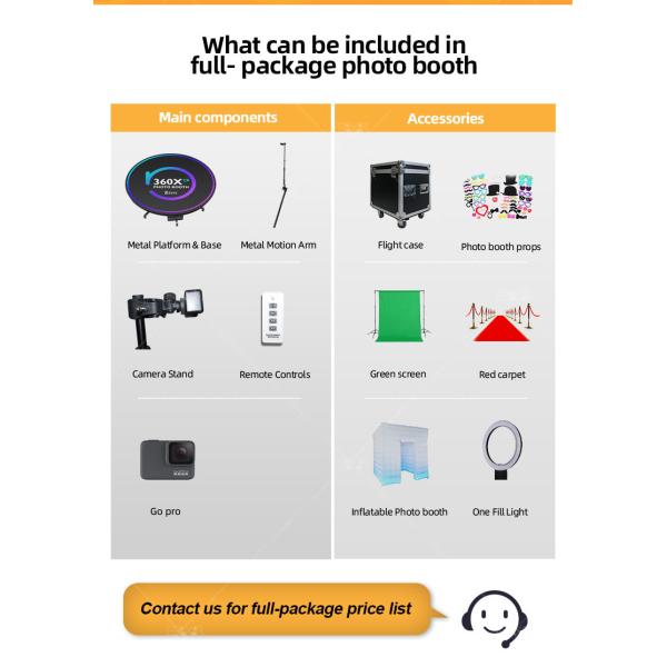 Live Show 360 Rotating Selfie Camera Photo Booth Platform