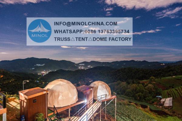 Quality 6m Diameter Custom Waterproof Soundproof Geodesic Igloo Clear Hotel Glamping Dome Tent For Events Luxury Hotel for sale