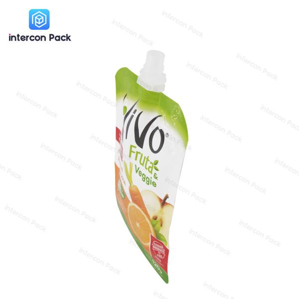Beverage Plastic Packaging Bag Heat Shrinkable Polyethylene With Nozzle