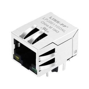 China Tyco 6605473-9 Compatible LINK-PP LPJ0011GDNL 10/100 Base-T Tab Down Yellow/Green Led One Port RJ45 8P8C Modular Connector on sale