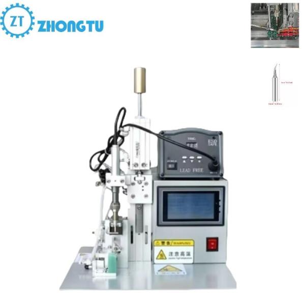 Quality Pedal Transmission Semi-Automatic Soldering Machine for Electronic Components Wire Harness Internal Peeling Length 0-20mm for sale