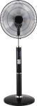 LED display 16inch figure 8 oscillating movement stand fan black with remote