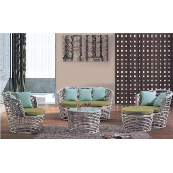 YLX-RN-003 Water Proof Rattan Sofa Chair and Table