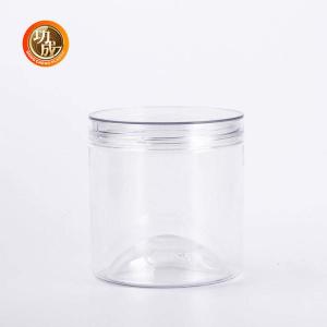 Buy cheap Transparent Round Pet Plastic Food Jars With Lid product