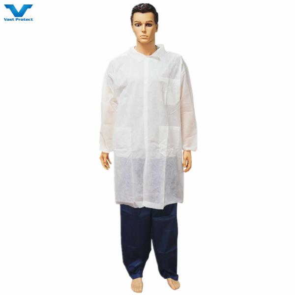 Quality Suit Style Disposable Polypropylene Microporous SMS Nonwoven PP Lab Coat 2XL and Suit for sale