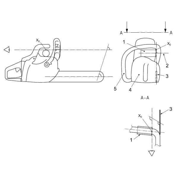 ISO 6533 Clause 7 Figure 3 / 4 / 5 For Testing Forestry Machinery Portable Chain - Saw Front Hand - Guard