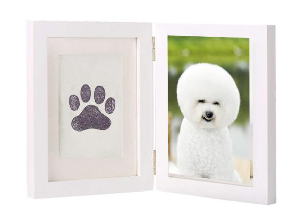 Quality Customized Pet Keepsake Frame Ink Pad Paw Print Memorial Picture Frame for sale