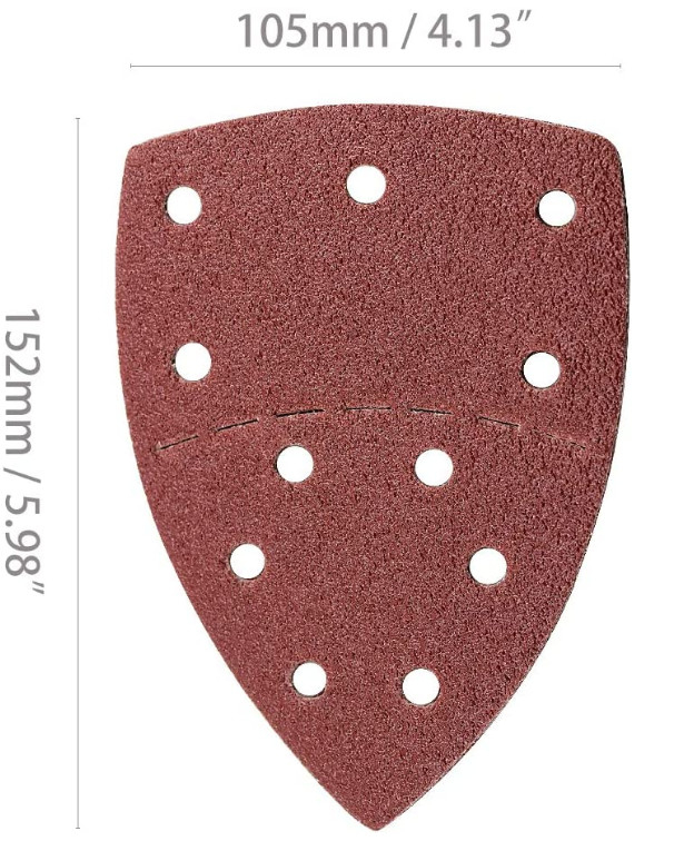 100pcs Triangular Sanding Pads Hook And Loop Sanding Sheet For Wood