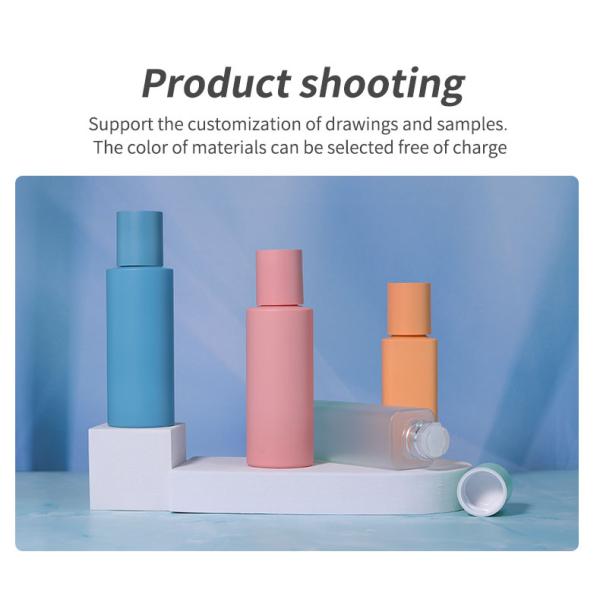 Cosmetic Frosted PET Bottle Empty Plastic Bottles 100ml With Plastic Screw Cap