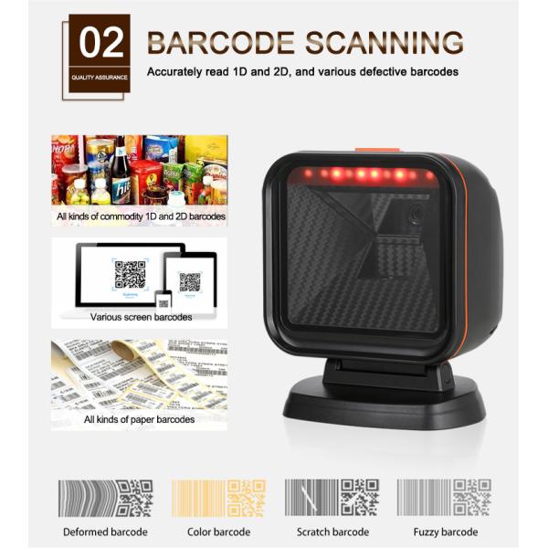 China Manufacturer Auto Scanning PS80H 2d Qr Code Reader Barcode Scanner Desktop Supermarket
