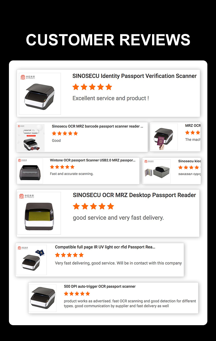 Classic Passport Reader Machine Device for Airport Document Checks 24 Bit Colour Depth