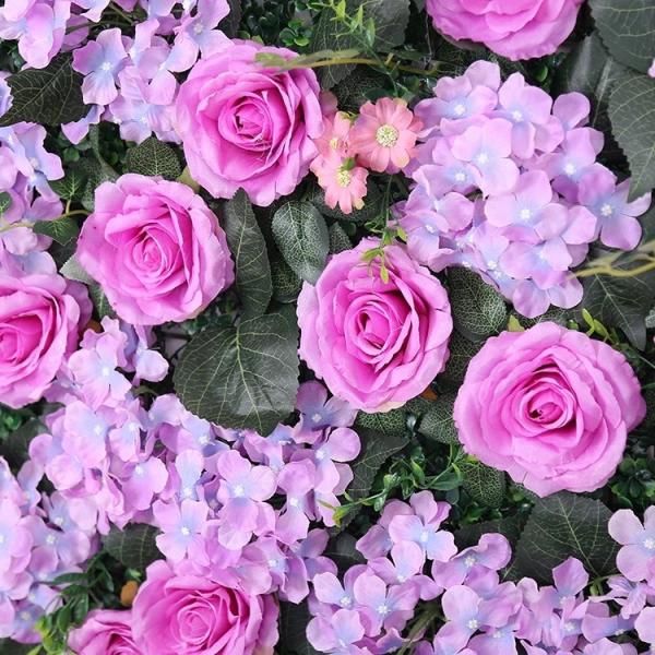 Background Wedding Wall Flower Hydrangea with Rose Artificial Silk Flower Wall