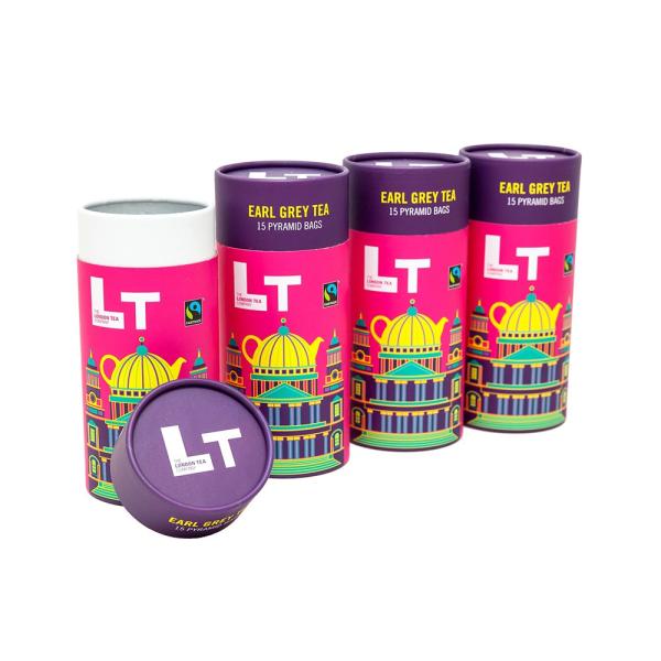 Quality Recyclable Paper Tube Tea Packaging 63mm Diameter Offset Printing for sale