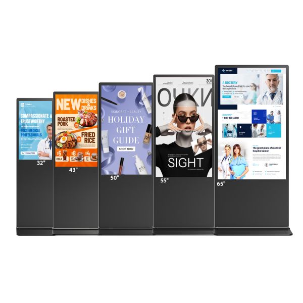 Floor Standing Digital Signage Android Vertical Totem Kiosk Media Player LCD Ad Screen