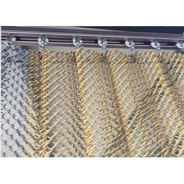 Durable Metal Mesh Drapery Restaurant Hotel Fireplace Spark Screen Mesh Curtains 6x6mm