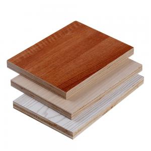 China CARB Certified 18mm Wood Grain Melamine Plywood For Kitchen Cabinet on sale