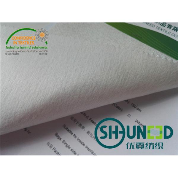 Polyester Tie Interlining Fabric Soft Hand Feeling With OEKO-TEX Standard 100