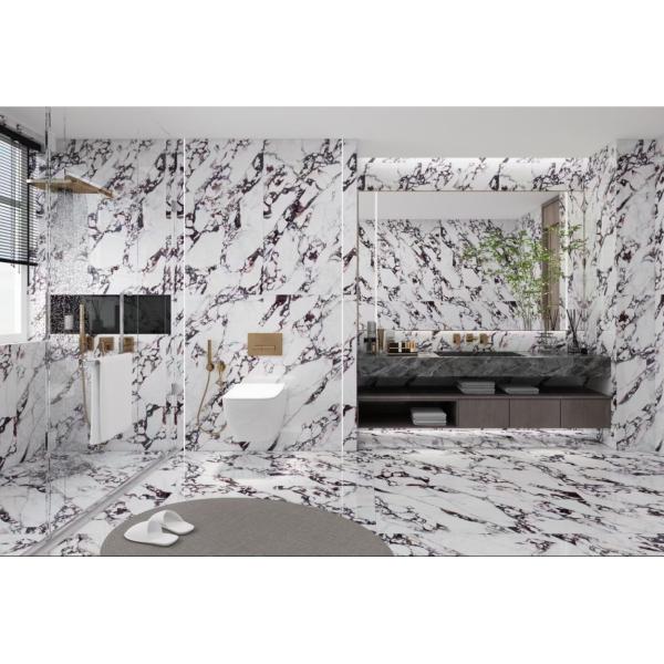 Textured Floor Wall Marble Ceramic Tile For Living Room Shower 10mm Thickness