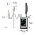 High Accuracy LCD Color Display Weather Station With Wireless Solar Power