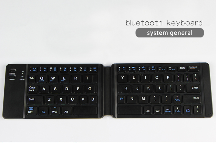 Wireless Folding Bluetooth Keyboard , Ultra Slim Bluetooth Keyboard 78 Keys