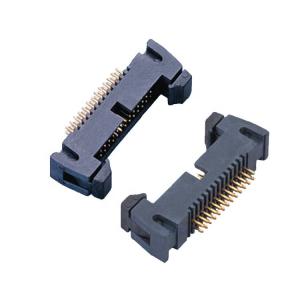 China DIP Shrouded 40 Pin Header Connector Double Row Ultrashort Ear 2.54 Mm Pitch Header on sale