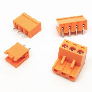 Buy cheap Orange 5.08mm Spacing PCB Pluggable Screw Terminal Blocks Plug + Pin Header Socket product