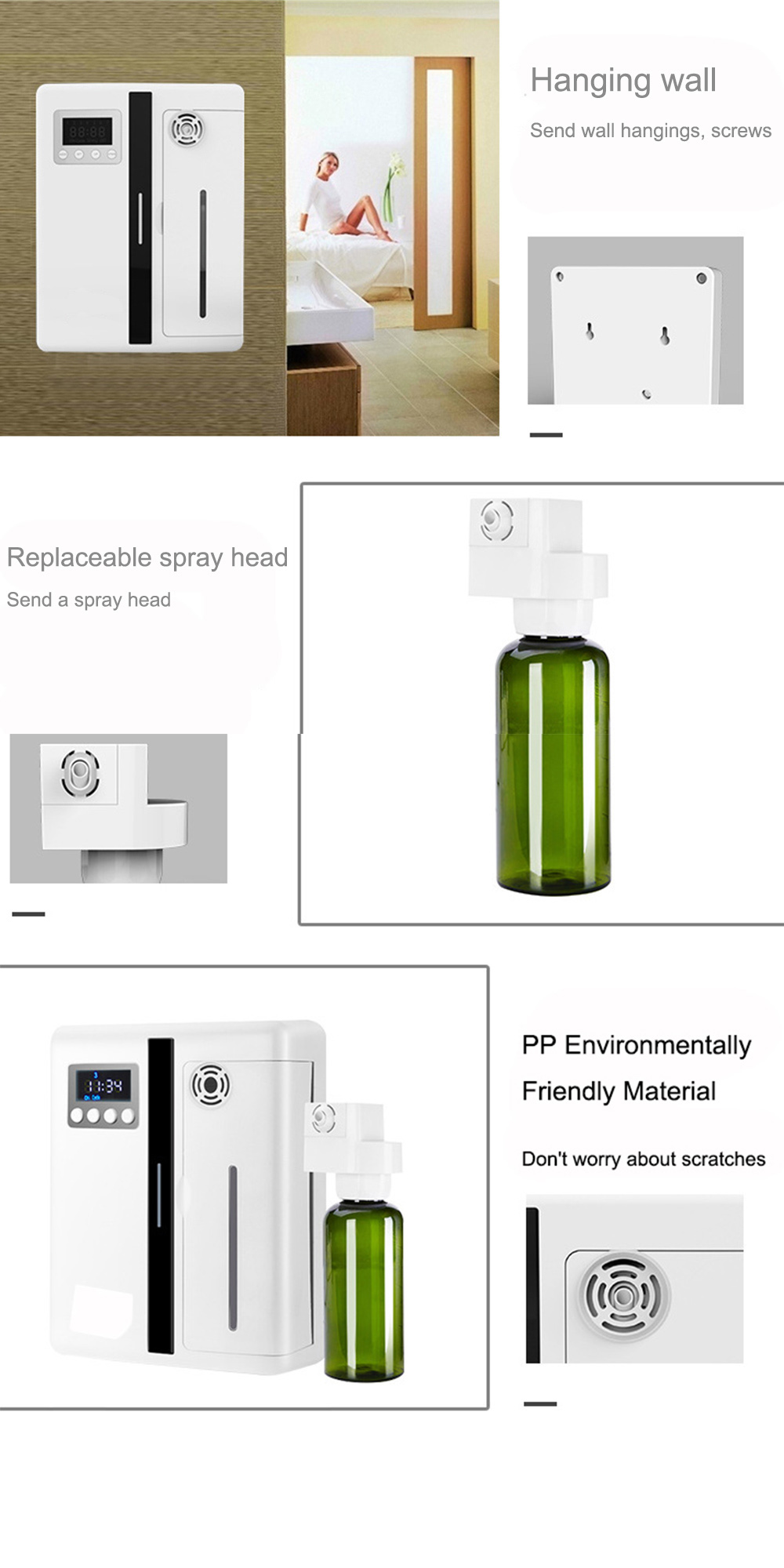 HOMEFISH 160ml Aromatherapy Diffuser No Water 1.2ml/H