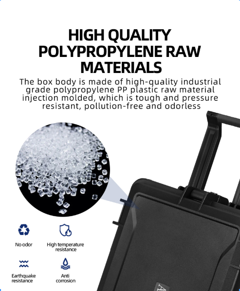 Custom Hard Plastic Flight Case 600x425x300mm IP67 Waterproof