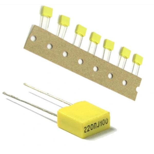 Polyester Box Type Capacitor Metallized Film Capacitior 104J100V P5 Ammo