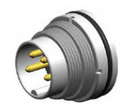 3 Pin Waterproof Electrical Connectors , Circular Panel Mount 5 Pin Sensor Connector