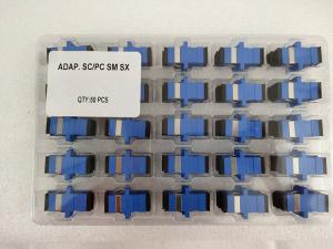 Blue SC To SC Simplex Adapter Flanged Telecommunication Network