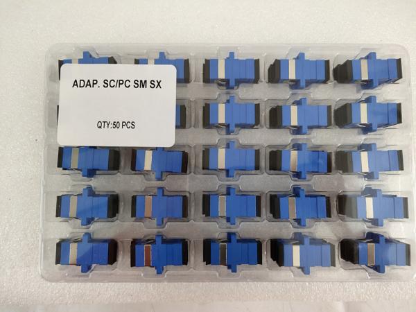 Quality Blue SC To SC Simplex Adapter Flanged Telecommunication Network for sale