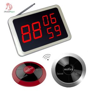 Cheap restaurant equipment wireless customer calling system display receiver with 3 keys call button