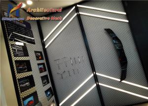 Lacquered Black Decorative Expanded Metal Mesh Bmw Car Shop Partitions Display Board